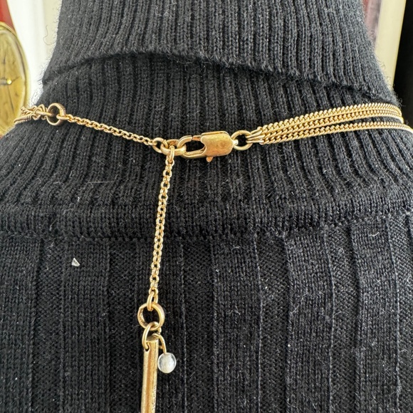 Hematite Stone & golden Tone  BeadTriple-Layer Necklace Kenneth Cole New York - Picture 10 of 12